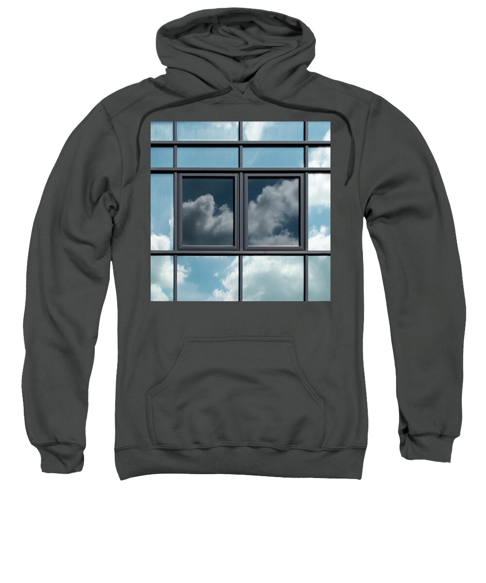 Urban Sweatshirt featuring the photograph Square - Yorkshire Windows 12 by Stuart Allen