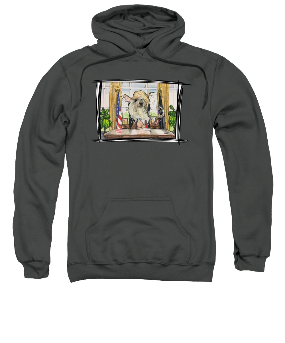 Ceravalo Sweatshirt featuring the drawing Ceravalo by Canine Caricatures By John LaFree