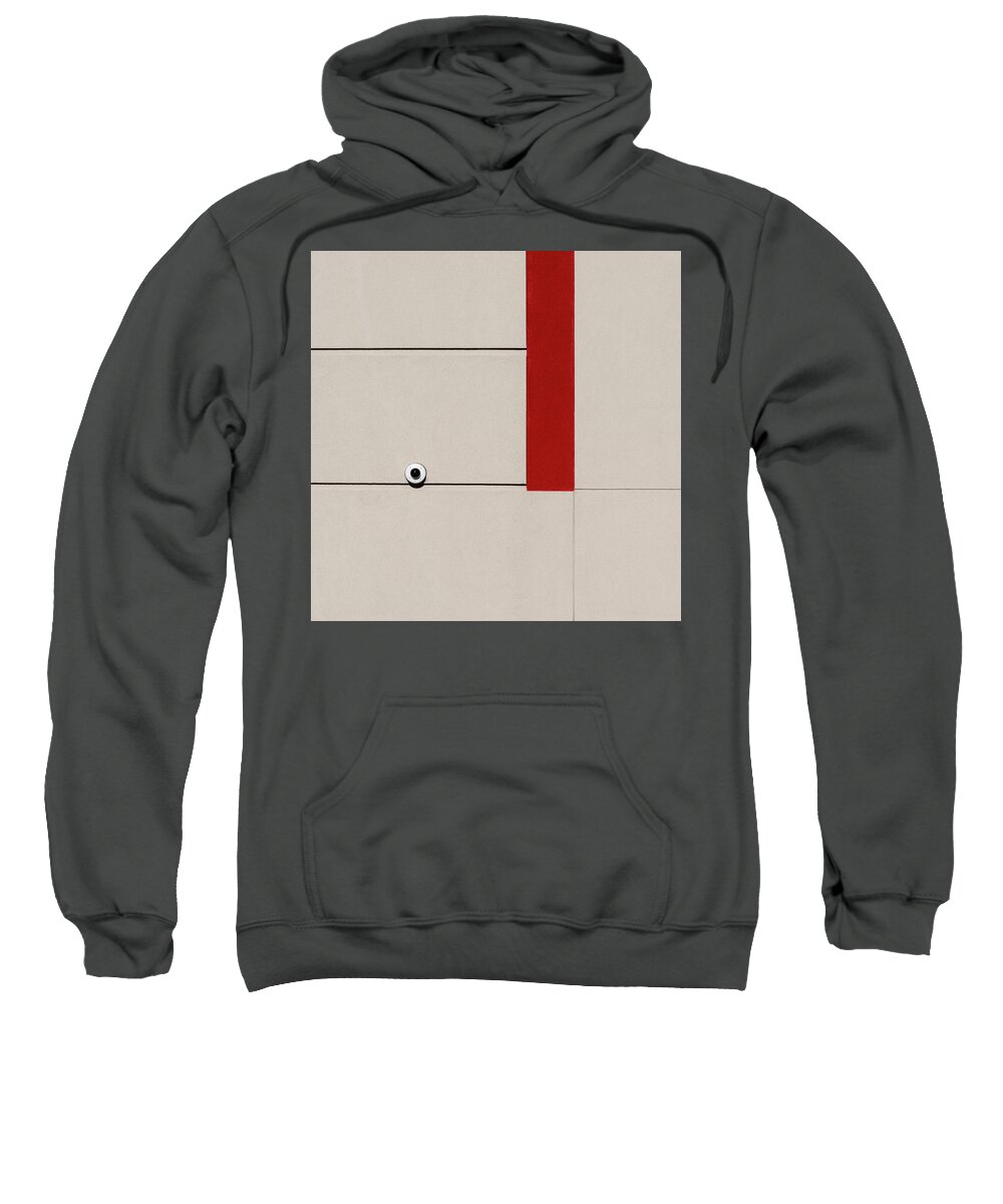 Urban Sweatshirt featuring the photograph Square - Red Line by Stuart Allen