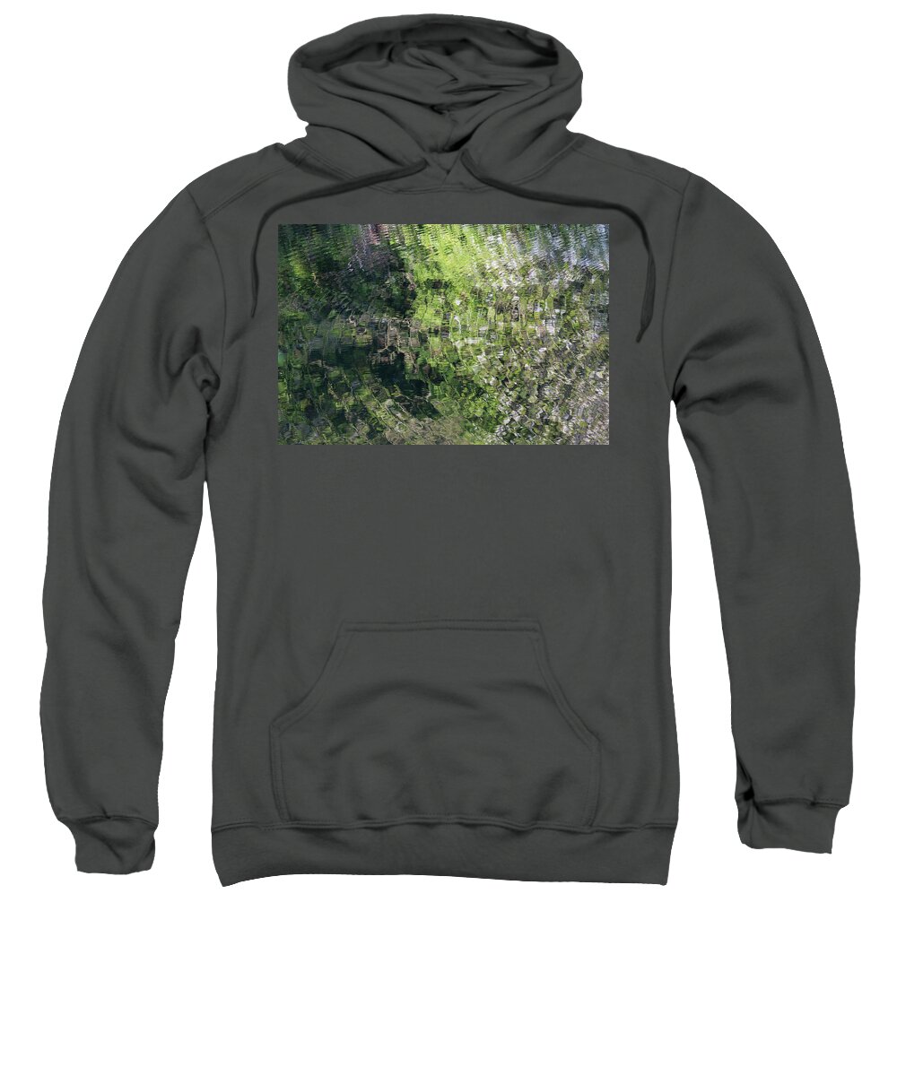 Ripples Sweatshirt featuring the photograph Ripples On The River With Blossom Reflections #1 by Anita Nicholson