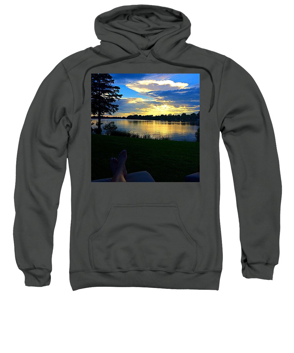 Sunset Sweatshirt featuring the photograph Sunset Lake #1 by Colette Lee
