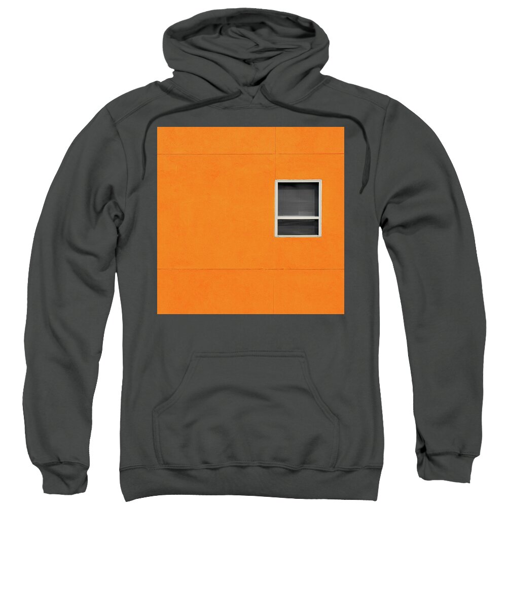 Urban Sweatshirt featuring the photograph Square - Very Orange Wall by Stuart Allen