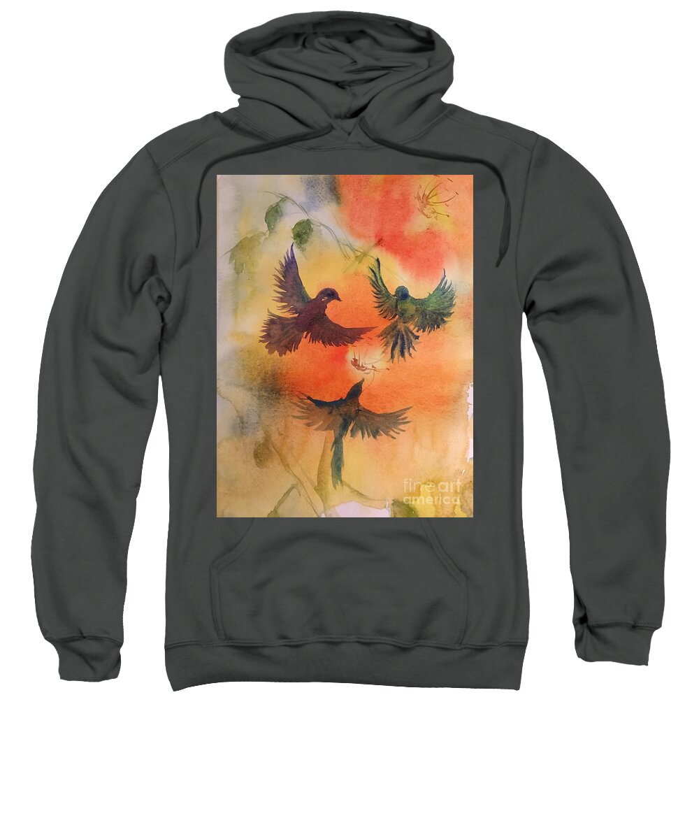 1232019 Sweatshirt featuring the painting 1232019 by Han in Huang wong