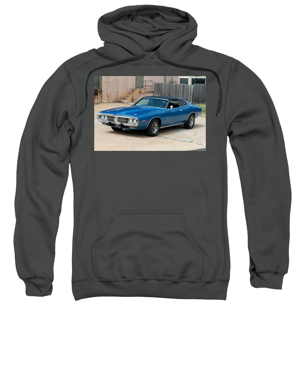 73 Charger Sweatshirt featuring the photograph 1973 Charger 440 by Anthony Sacco