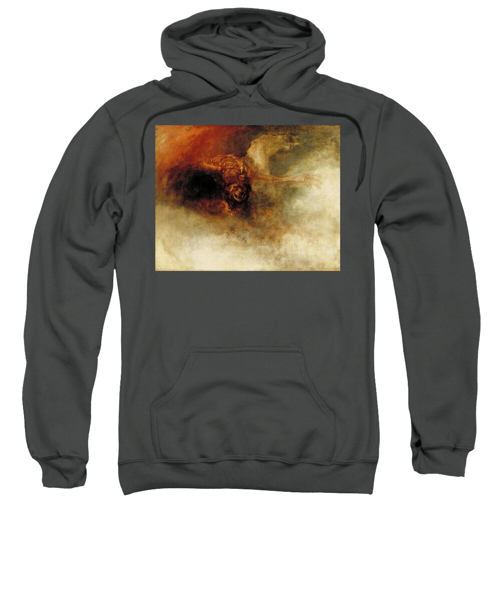 Joseph Mallord William Turner Sweatshirt featuring the painting Death on a Pale Horse by Joseph Mallord William Turner