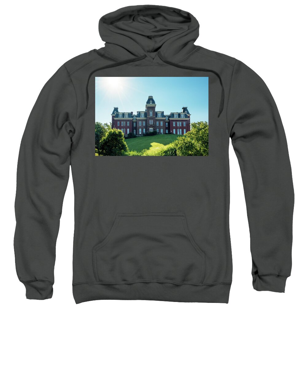 Monongalia County Sweatshirt featuring the photograph Woodburn Hall at West Virginia University in Morgantown WV #3 by Steven Heap