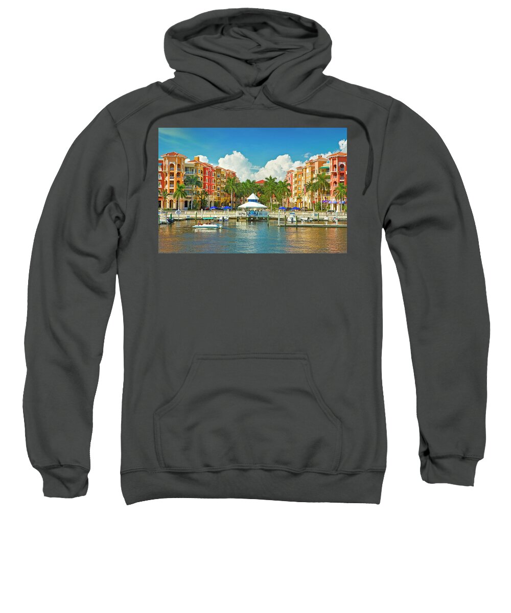 Estock Sweatshirt featuring the digital art Naples Florida #4 by Laura Zeid