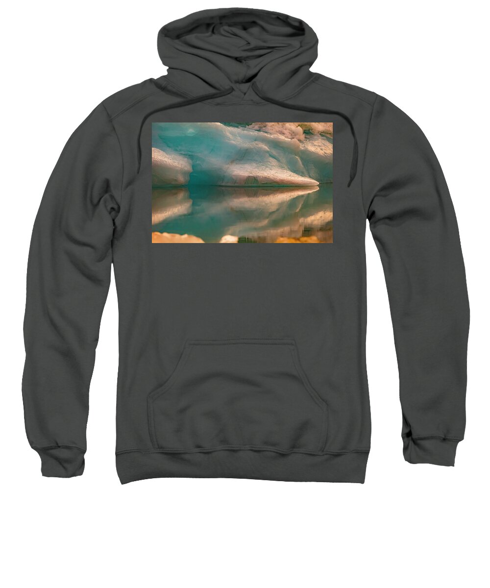 Ice Sweatshirt featuring the photograph Sunset on Ice by Scott Slone