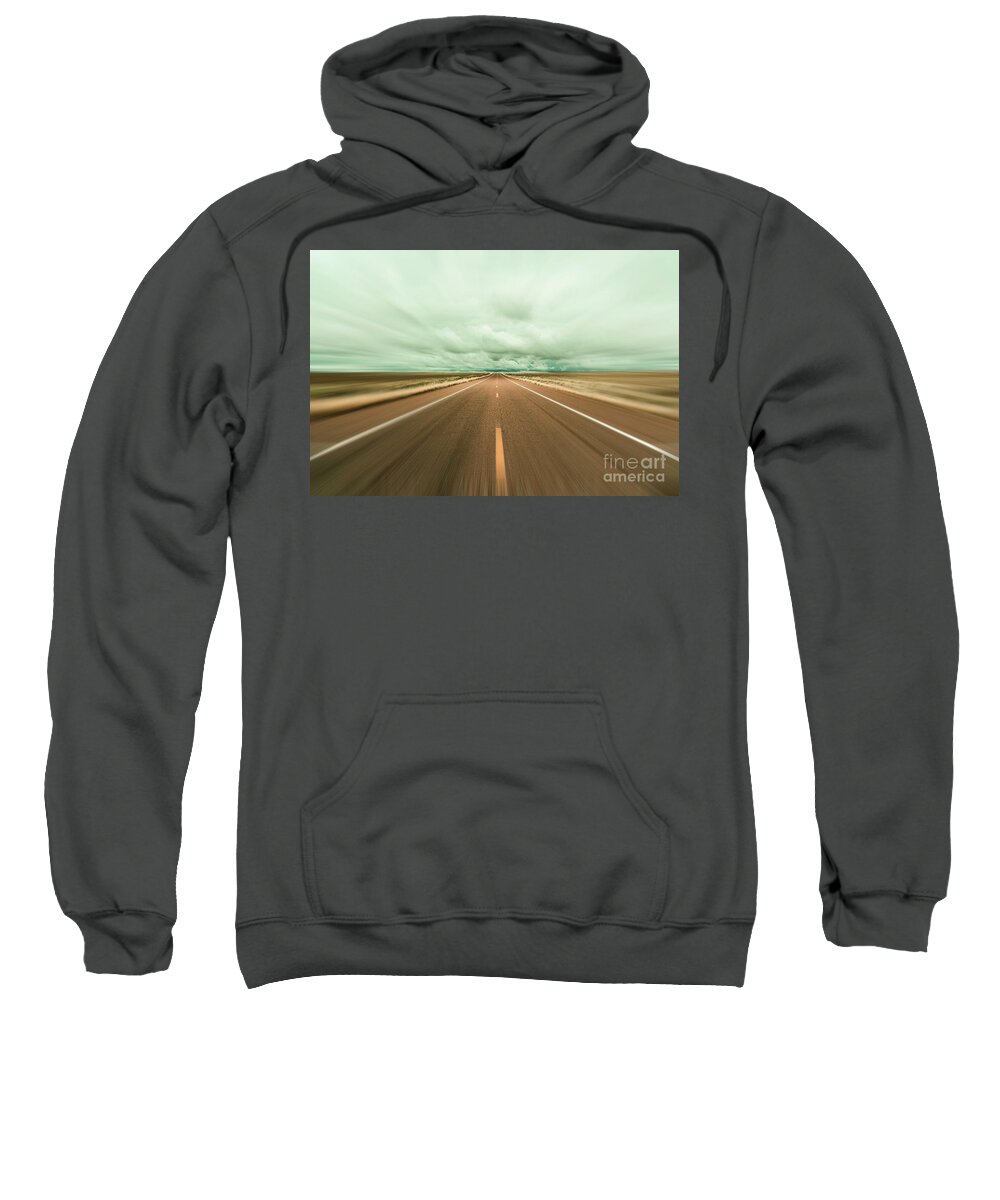 Arizona Sweatshirt featuring the photograph Arizona Desert Highway by Raul Rodriguez