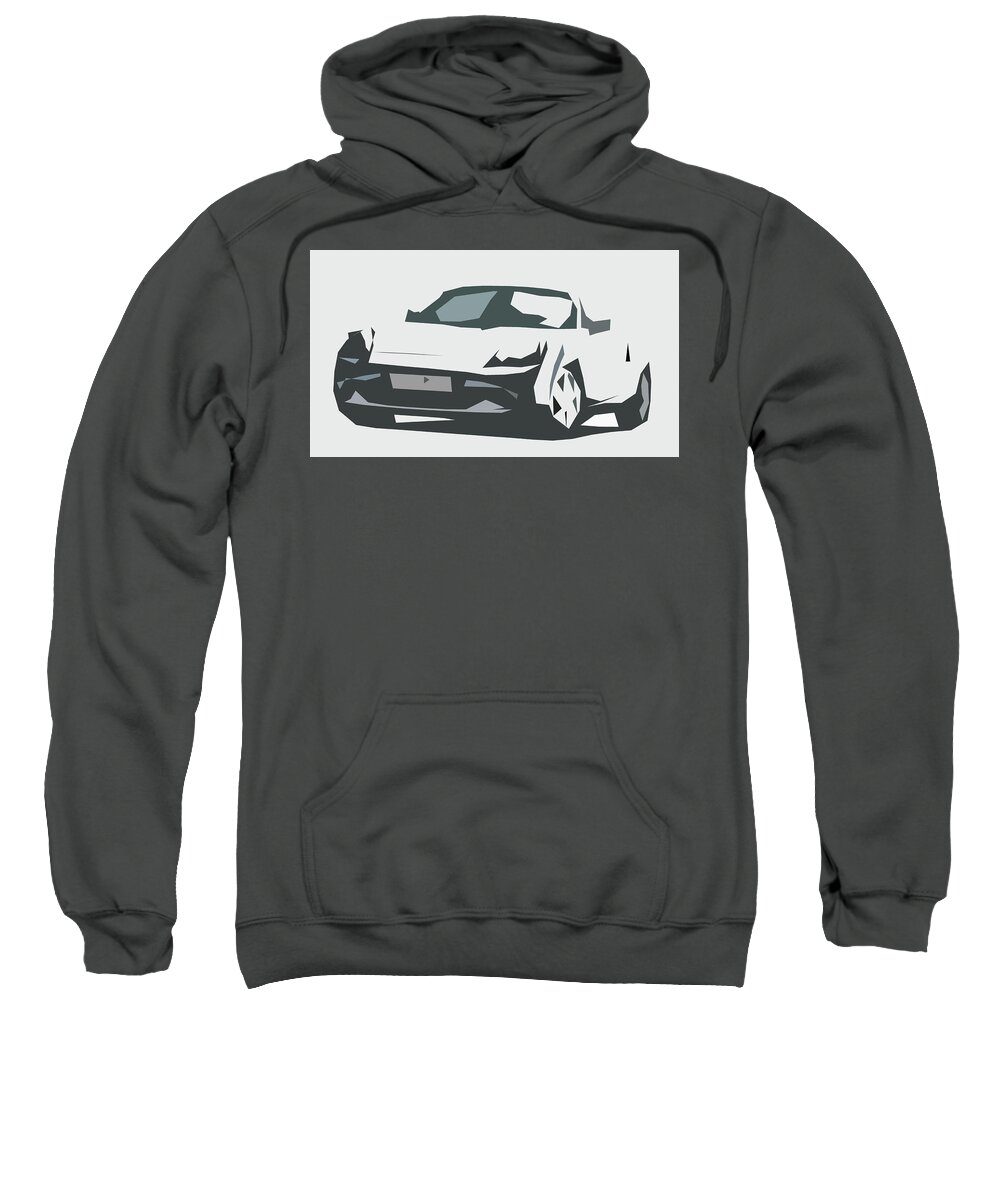 Car Sweatshirt featuring the digital art Toyota MR2 Roadster Abstract Design #9 by CarsToon Concept