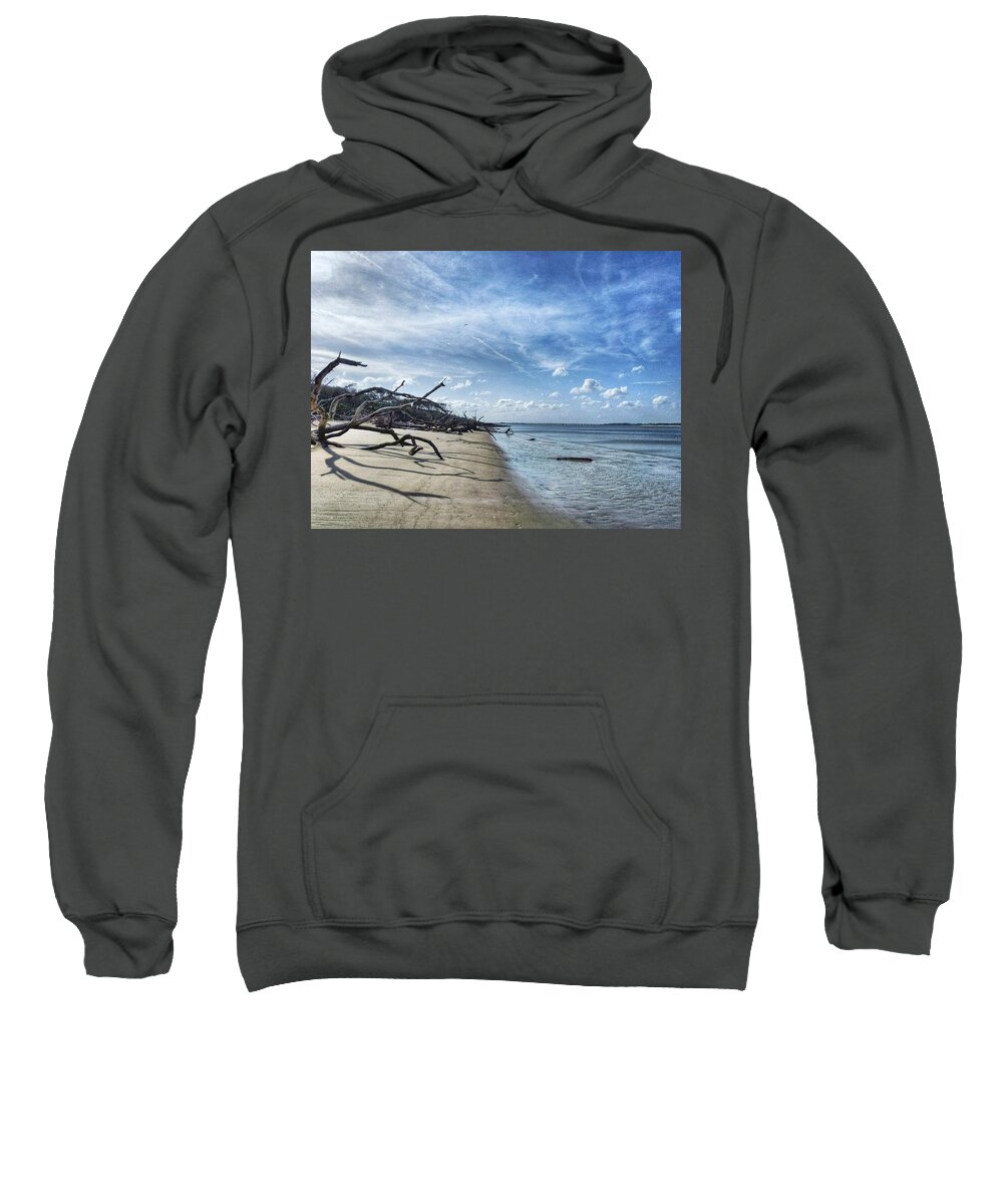 Landscape Sweatshirt featuring the photograph A Fine Line by Portia Olaughlin