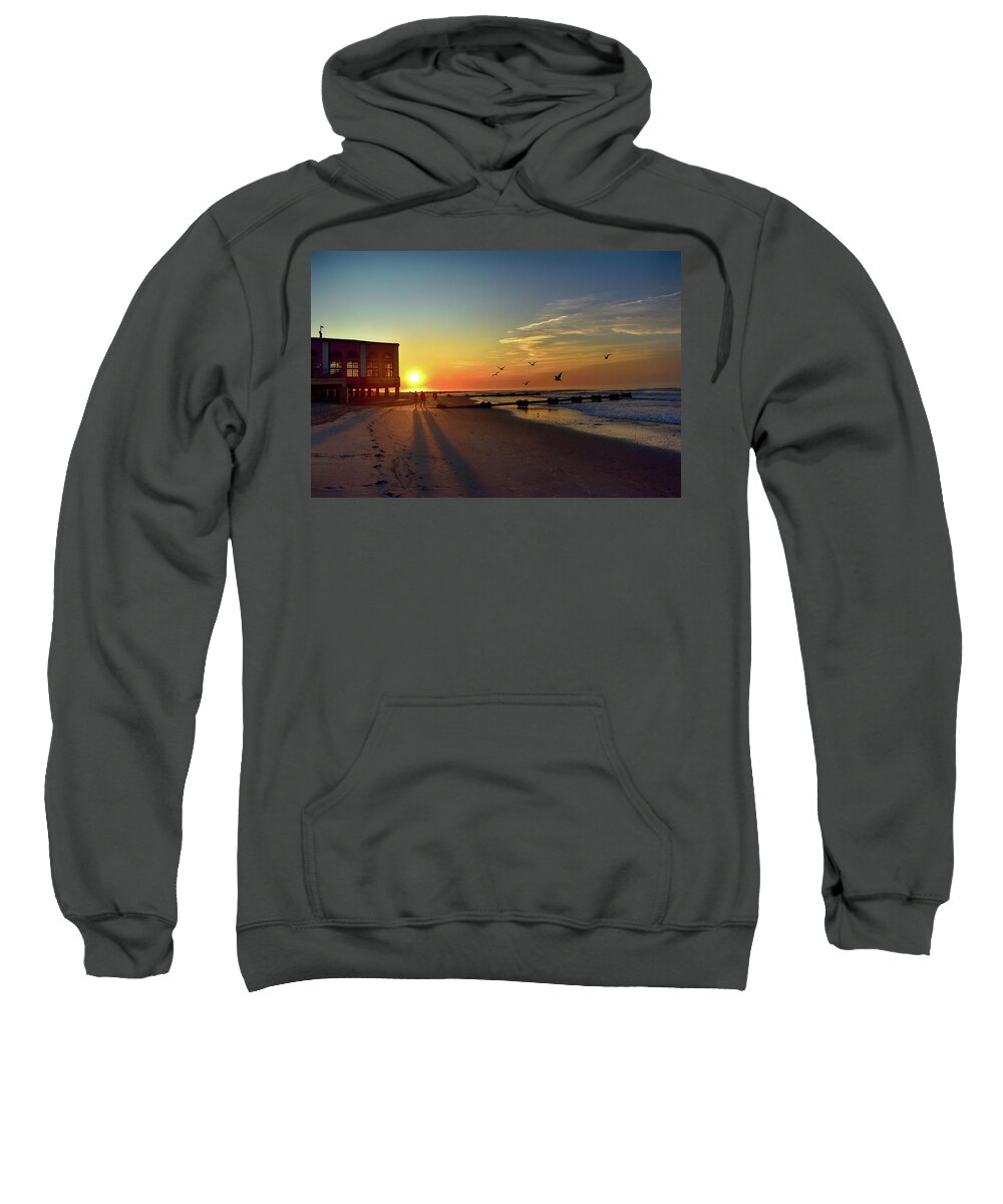 Sunrise Sweatshirt featuring the photograph A New Day Dawns by James DeFazio