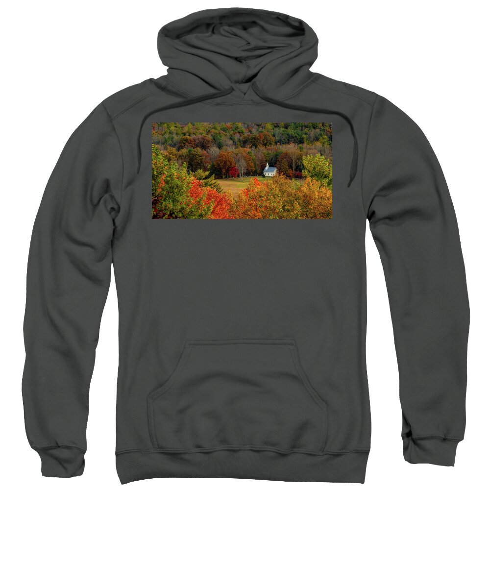 Church Sweatshirt featuring the photograph A Rich View by Marcy Wielfaert