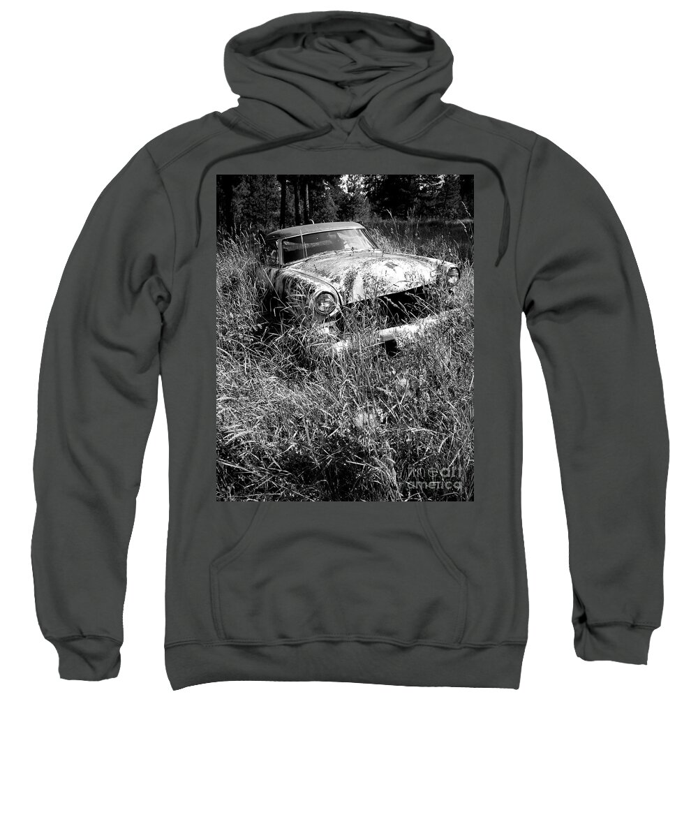 Denise Bruchman Photography Sweatshirt featuring the photograph Abandoned in the Weeds by Denise Bruchman