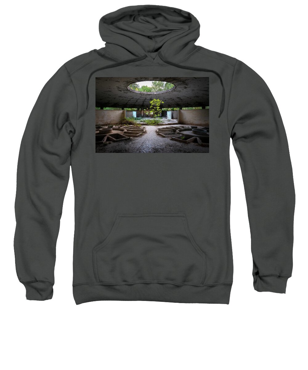 Urban Sweatshirt featuring the photograph Abandoned Spa in Decay by Roman Robroek