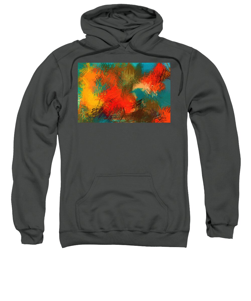 Abstract Sweatshirt featuring the painting Abstract - DWP358486027 by Dean Wittle