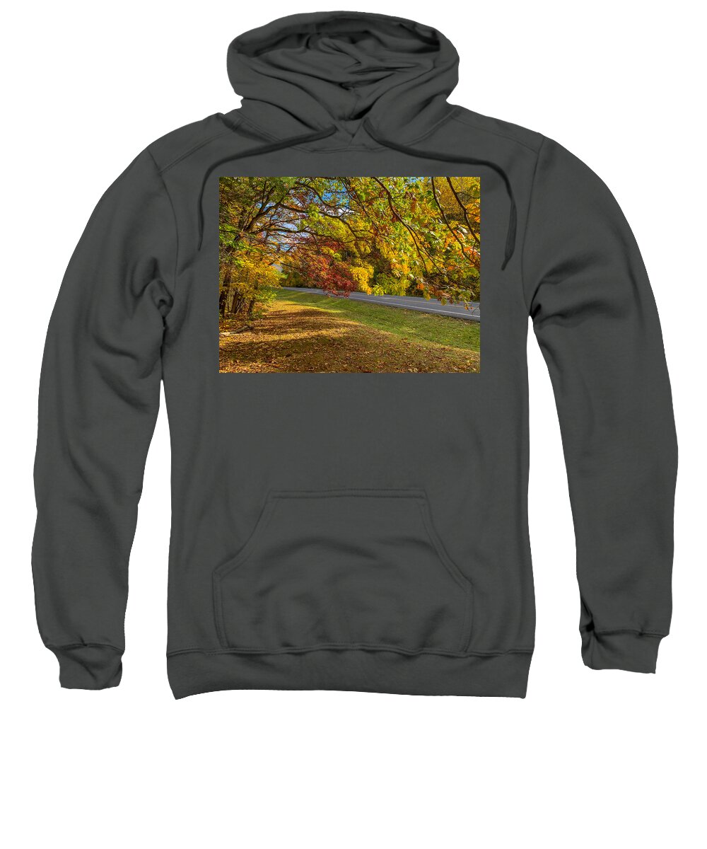  Sweatshirt featuring the photograph Adirondack Highway by Kendall McKernon