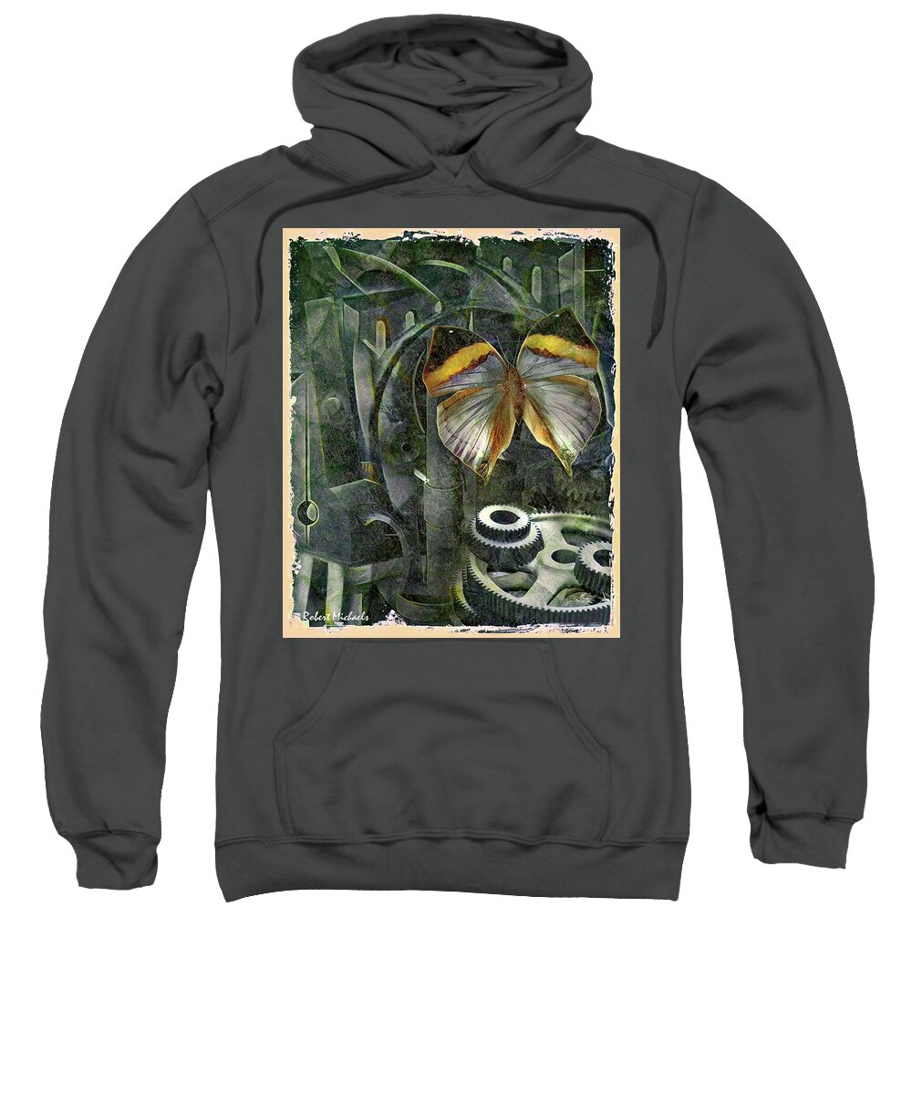 Butterfly Sweatshirt featuring the photograph Among The Gears by Robert Michaels