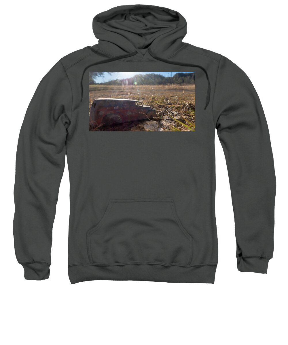 Car Sweatshirt featuring the photograph Apocalyptic Derelict by Ivars Vilums