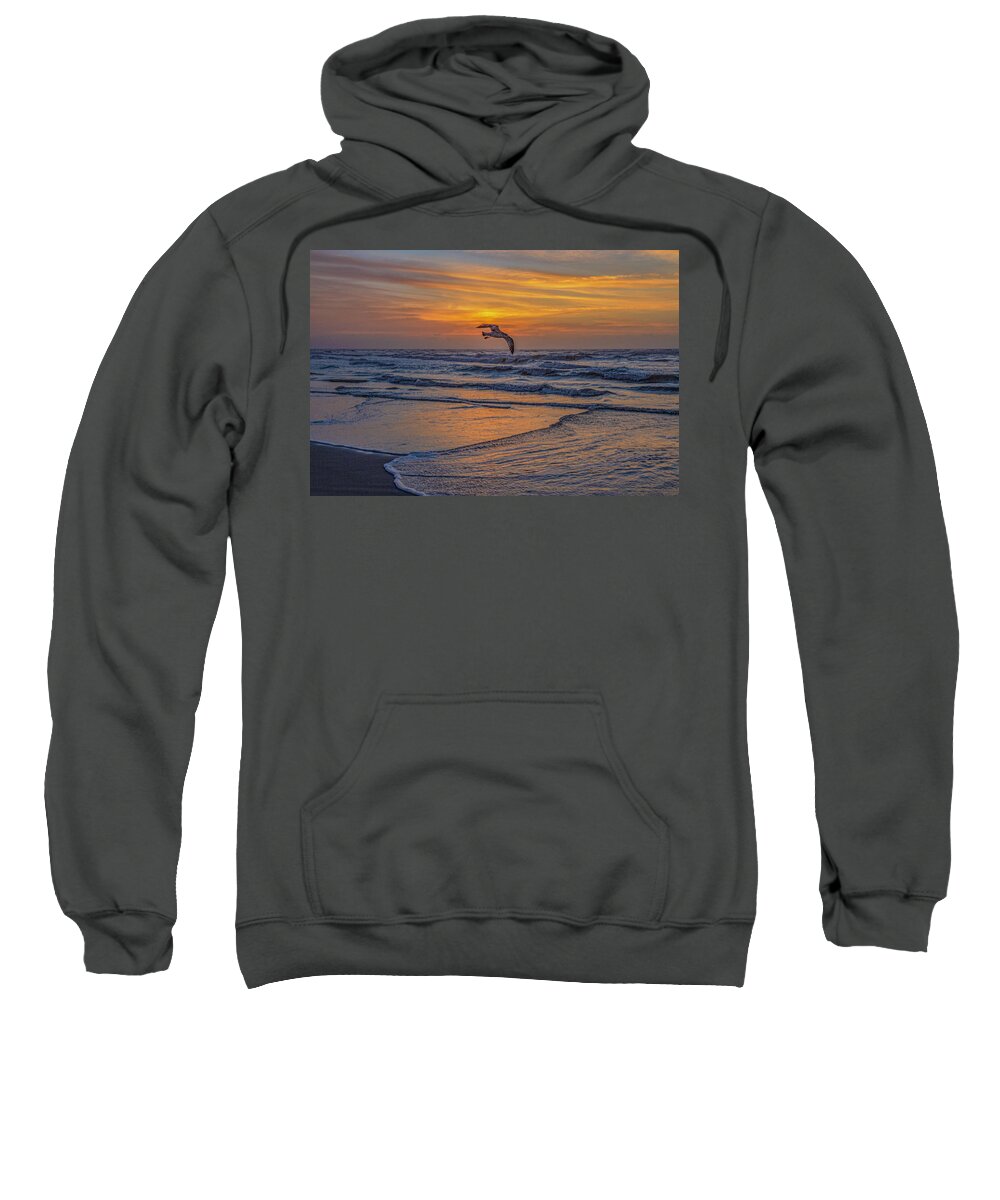 Atlantic Sweatshirt featuring the photograph Atlantic Sunrise 2010-09 02 by Jim Dollar