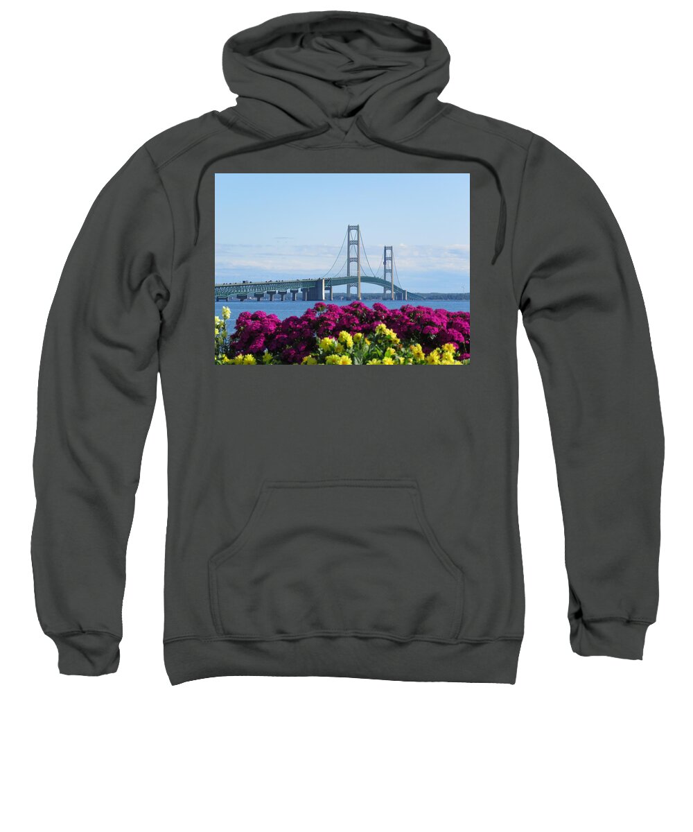 Pure Michigan Sweatshirt featuring the photograph August Flowers by Keith Stokes