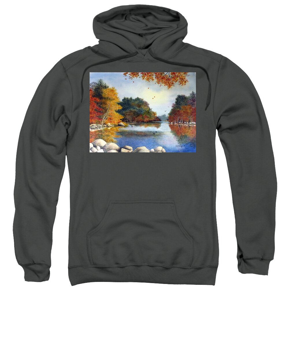 Autumn Sweatshirt featuring the painting Autumn Bliss by Lizbeth McGee