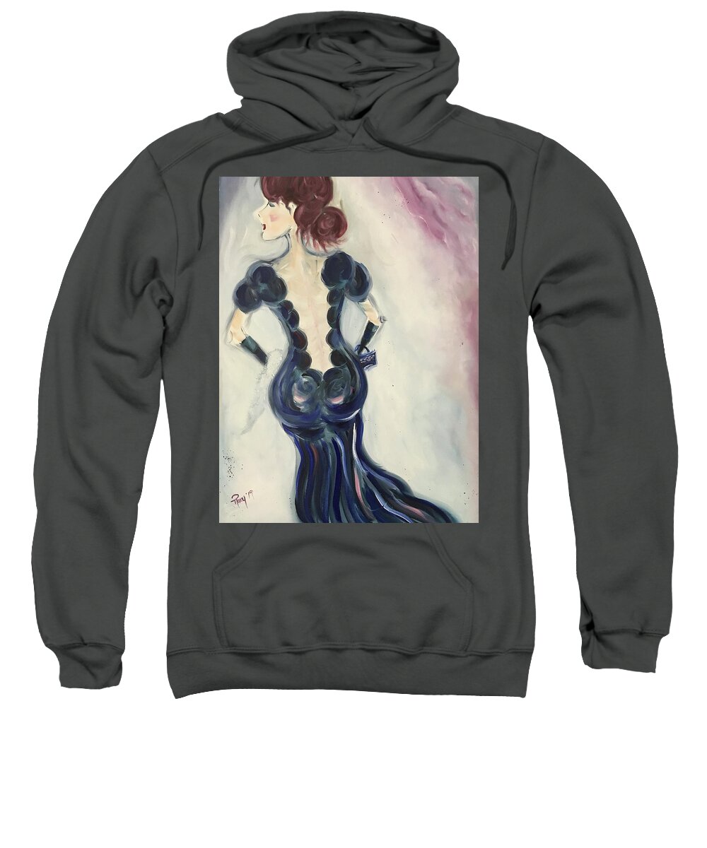 Beautiful Lady Sweatshirt featuring the painting Bitch by Roxy Rich