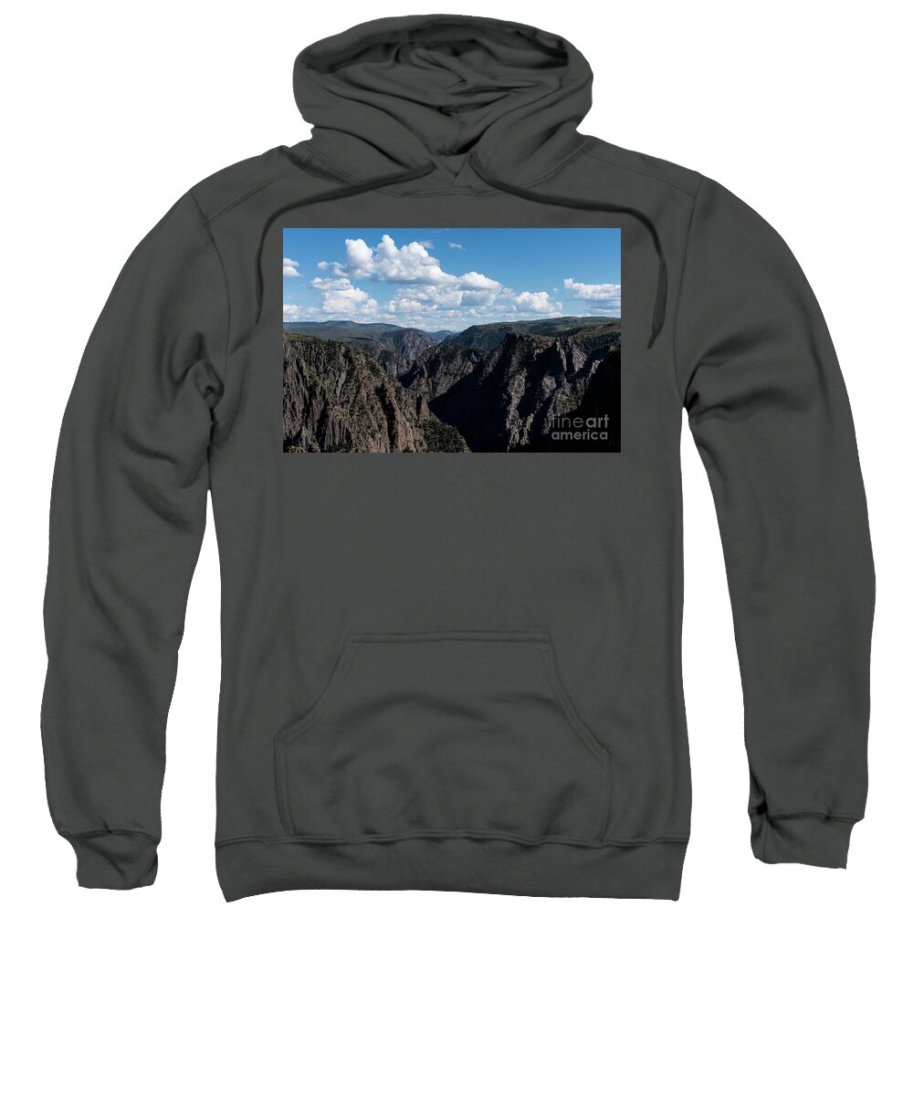 Black Canyon Sweatshirt featuring the photograph Black Canyon of the Gunnison by Jeff Hubbard
