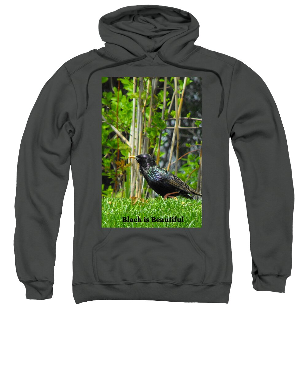 Black Sweatshirt featuring the photograph Black is Beautiful by Irene Czys