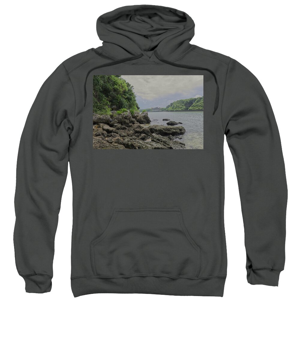 Boulders Sweatshirt featuring the photograph Boulder strewn inlet by Eric Hafner