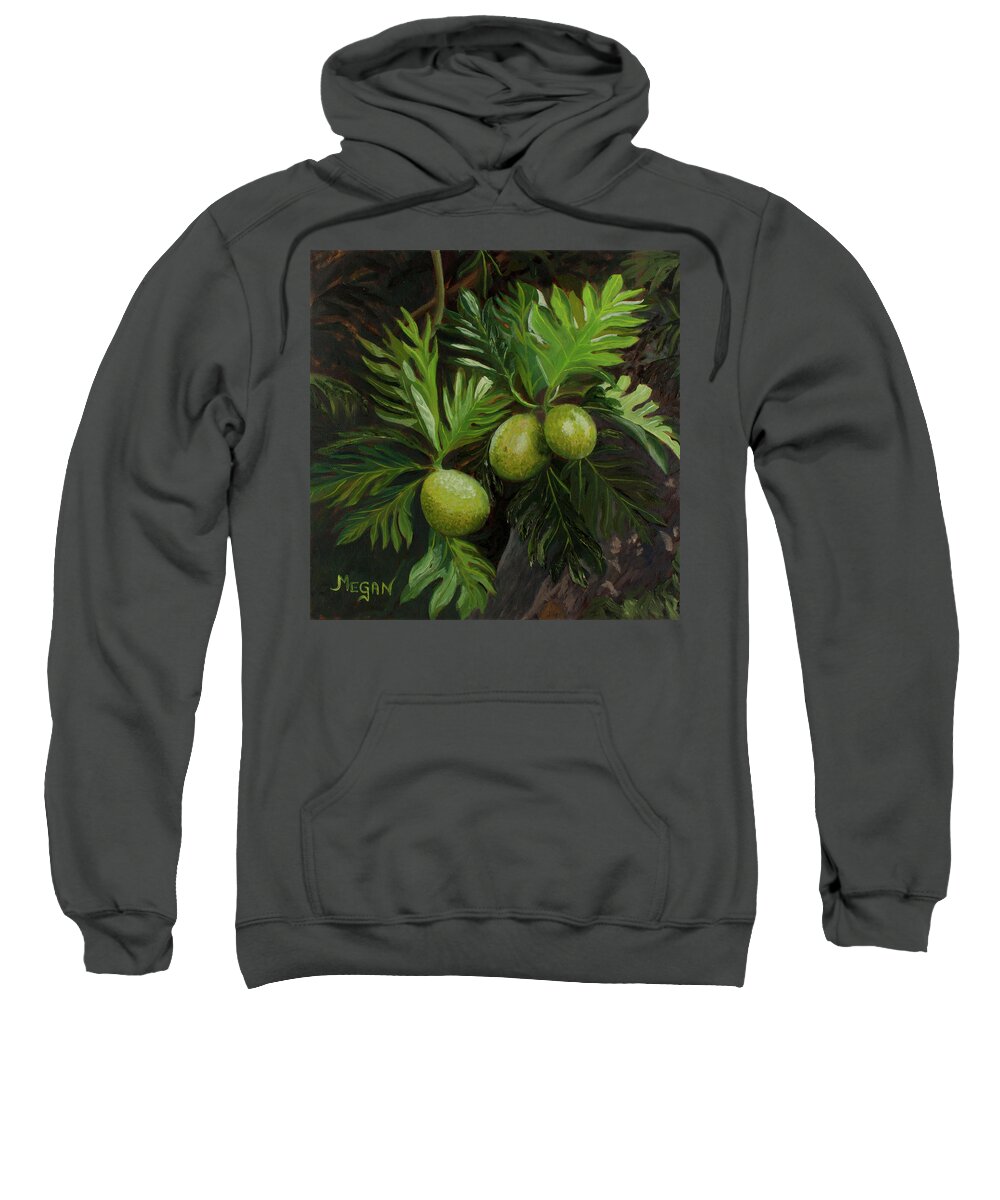 Breadfruit Sweatshirt featuring the painting Breadfruit by Megan Collins