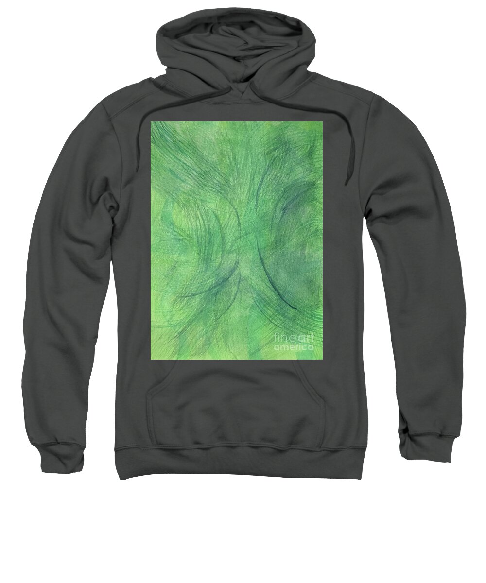 Beach Collection Sweatshirt featuring the painting Breeze 3 by Annette M Stevenson