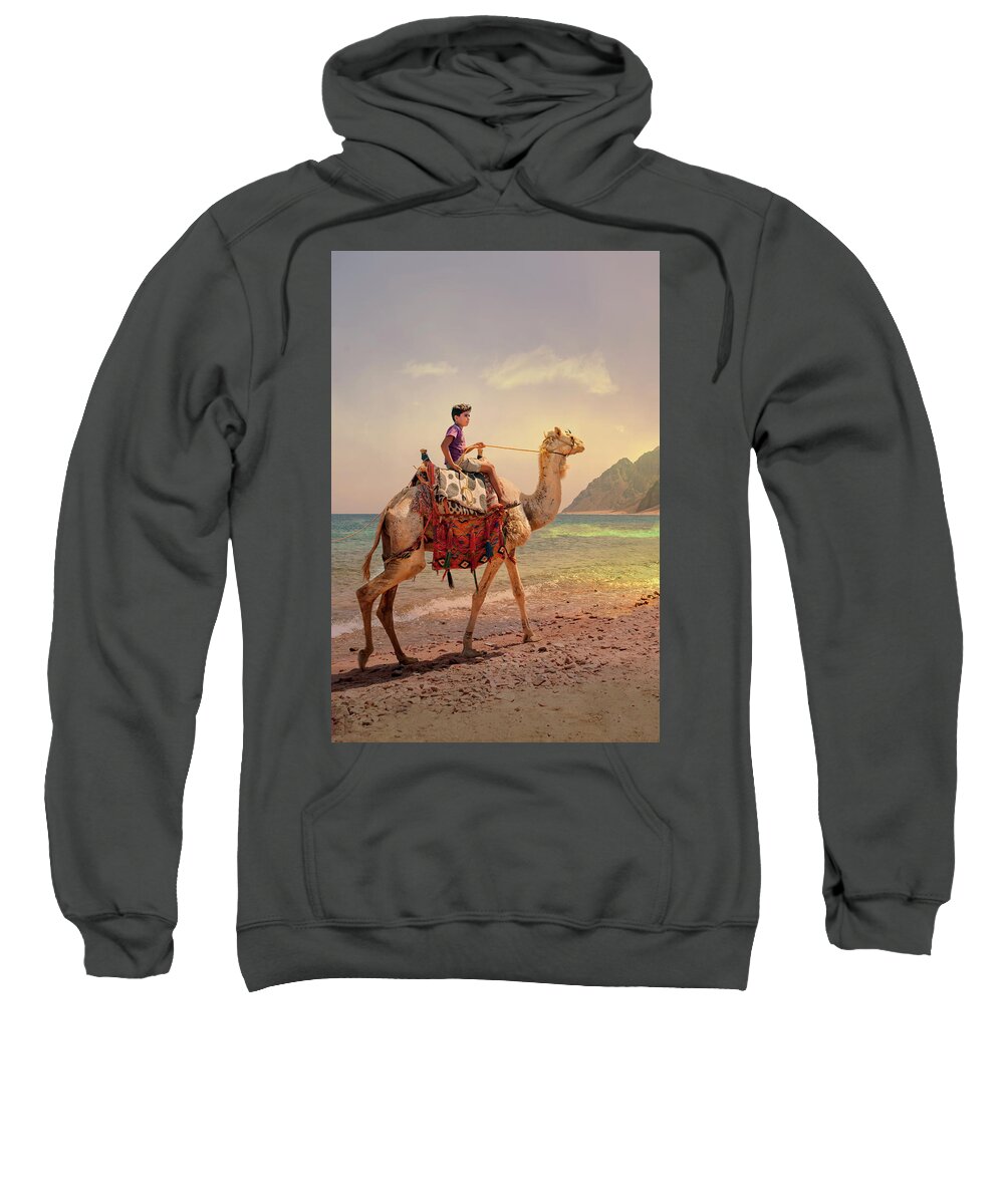 Camel Sweatshirt featuring the photograph Camel by Gouzel -