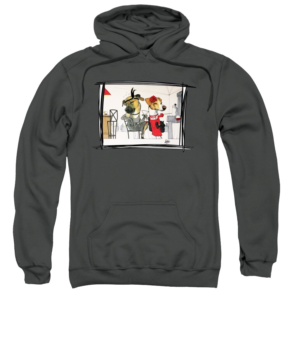 Campbell Sweatshirt featuring the drawing Campbell 5198 by John LaFree