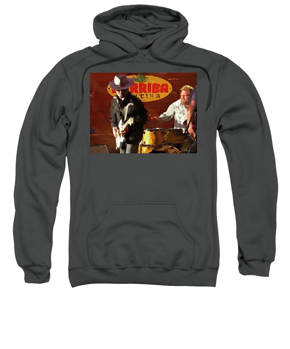 Musicians Sweatshirt featuring the photograph Cantina Jammin' by GW Mireles