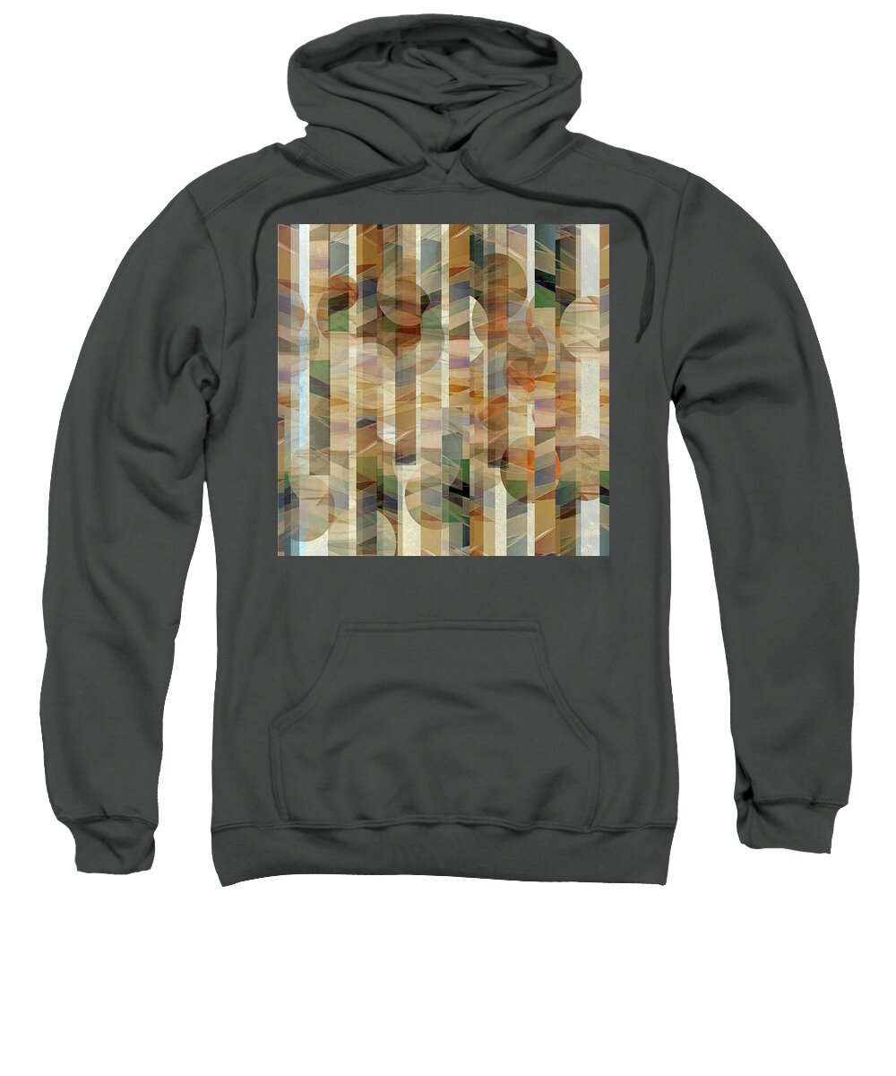 Circles Sweatshirt featuring the digital art Canyon Circles and Stripes by Sand And Chi
