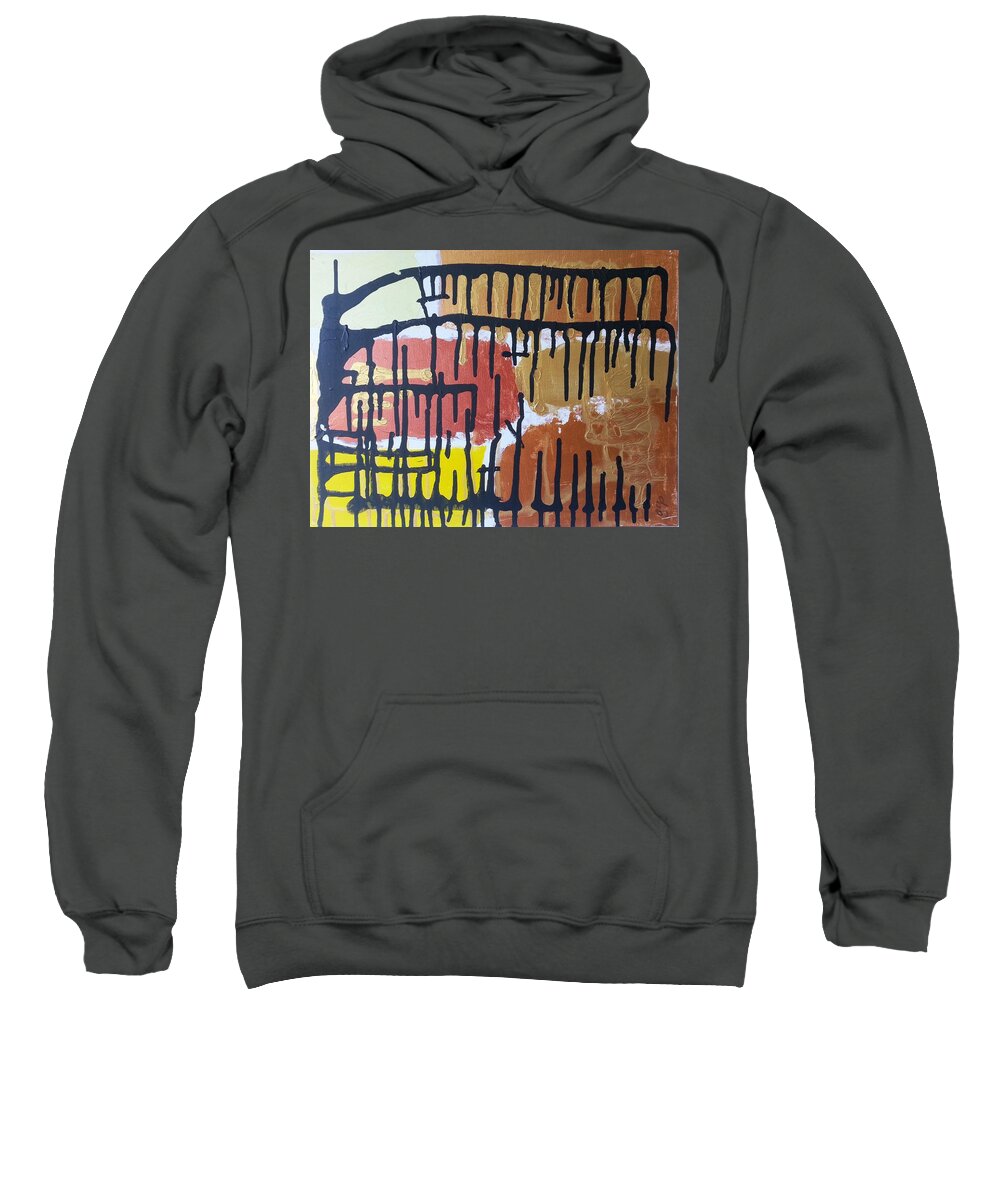  Sweatshirt featuring the painting Caos 35 by Giuseppe Monti
