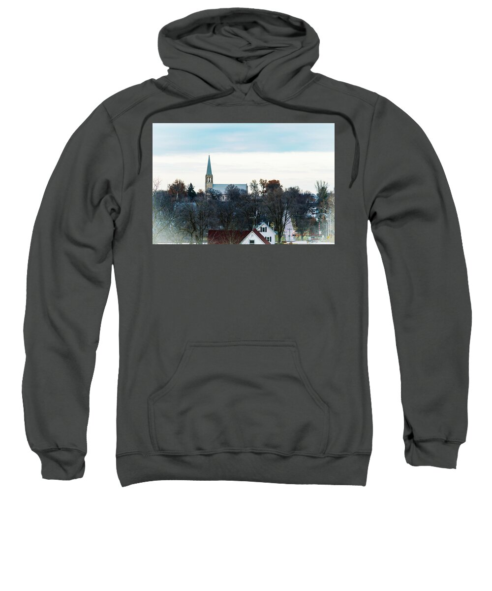 Churches Sweatshirt featuring the photograph Christmas Day Drive by Ed Peterson