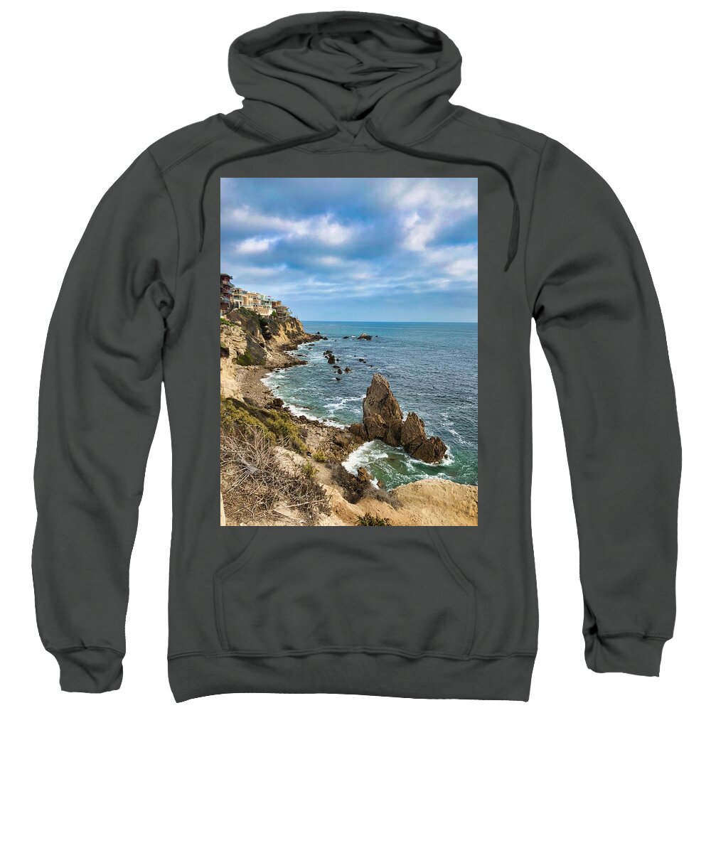 Cliff Sweatshirt featuring the photograph Cliffs Of Corona Del Mar by Brian Eberly