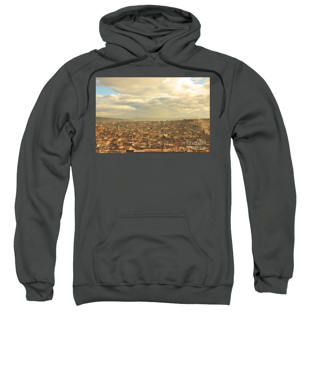 Building Exterior Sweatshirt featuring the photograph Cloudy morning in Fez by Yavor Mihaylov