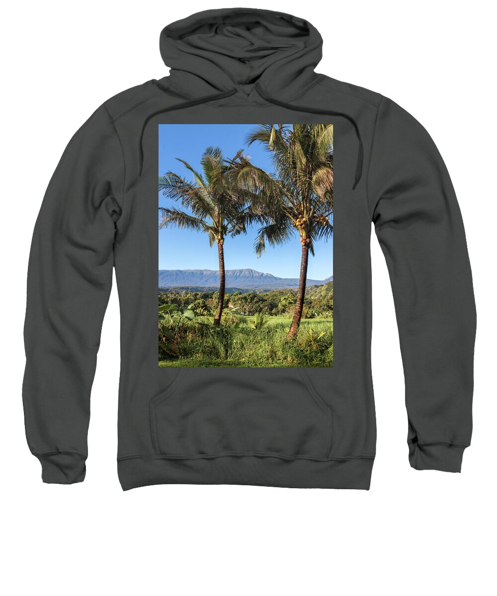 Hawaii View Sweatshirt featuring the photograph Coconut Hawaii View by Chris Spencer