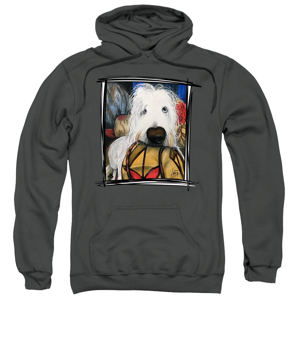 Colella Sweatshirt featuring the drawing Colella 5109 by Canine Caricatures By John LaFree