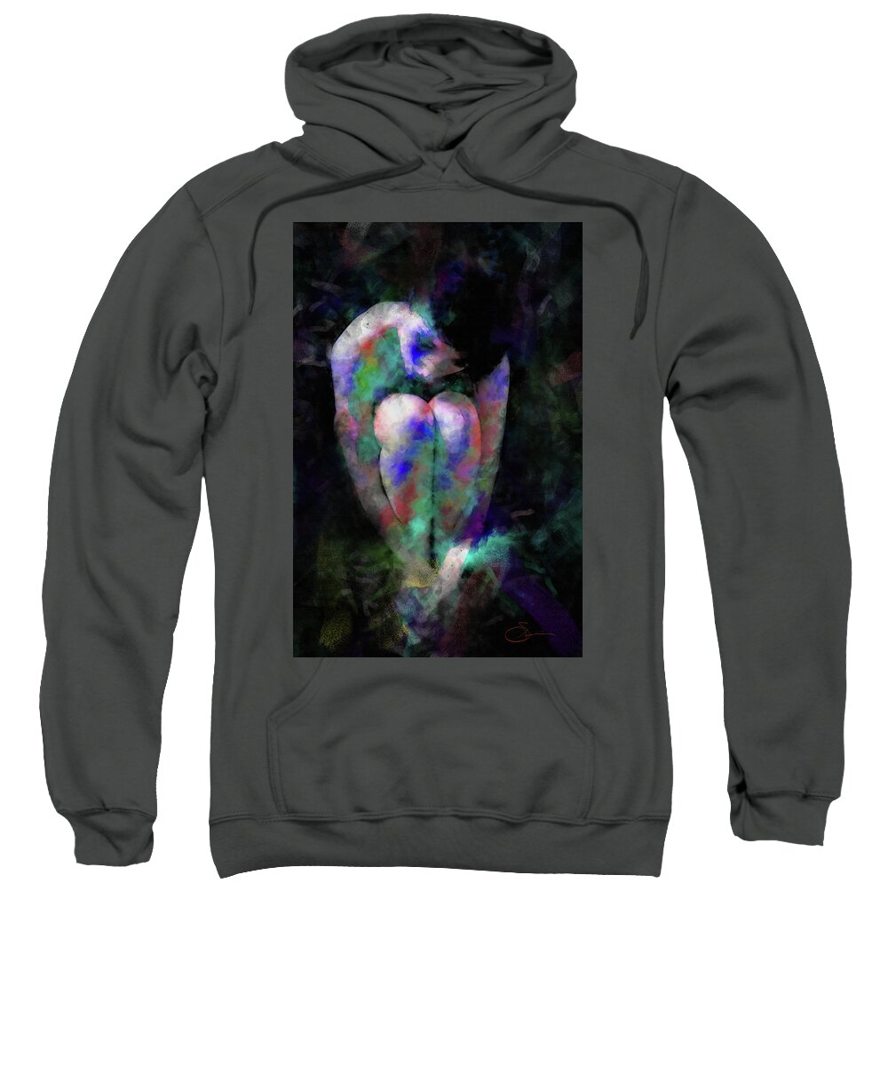 Beauty Sweatshirt featuring the digital art Colored Darkness by Rob Smith's