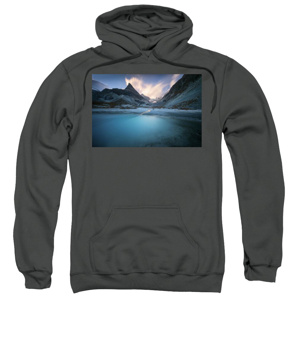Water Sweatshirt featuring the photograph Destination Blue by Dominique Dubied