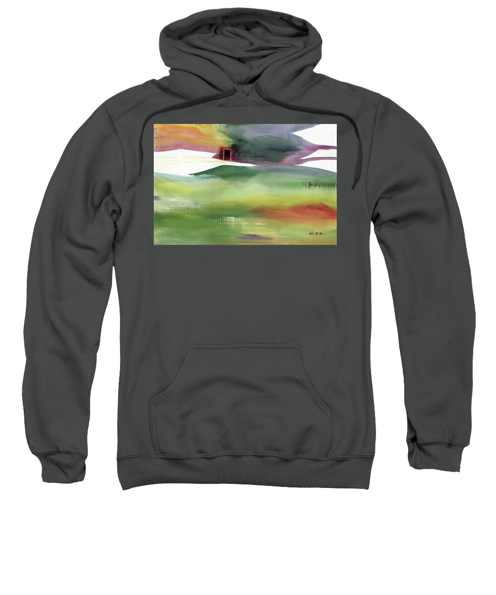 Nature Sweatshirt featuring the painting Door 4 by Anil Nene