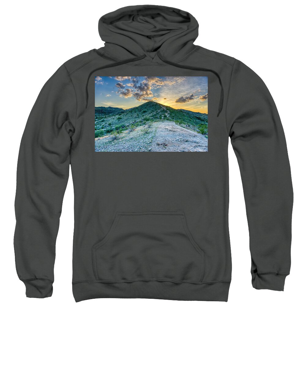 Sun Sweatshirt featuring the photograph Dramatic Mountain Sunset by Anthony Giammarino