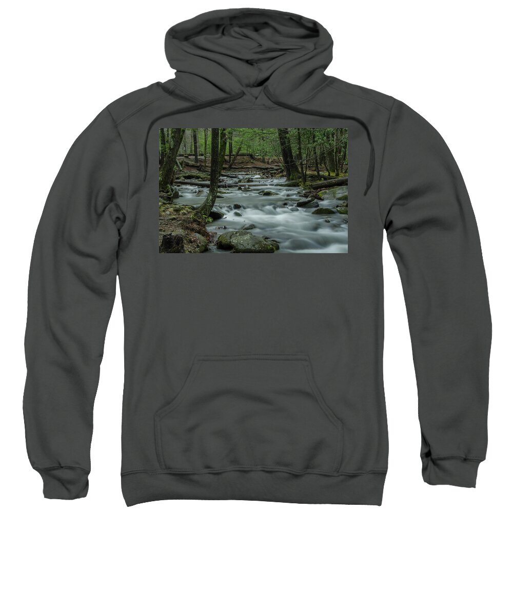 Abrams Creek Sweatshirt featuring the photograph Dreams of Abrams Creek by Douglas Wielfaert