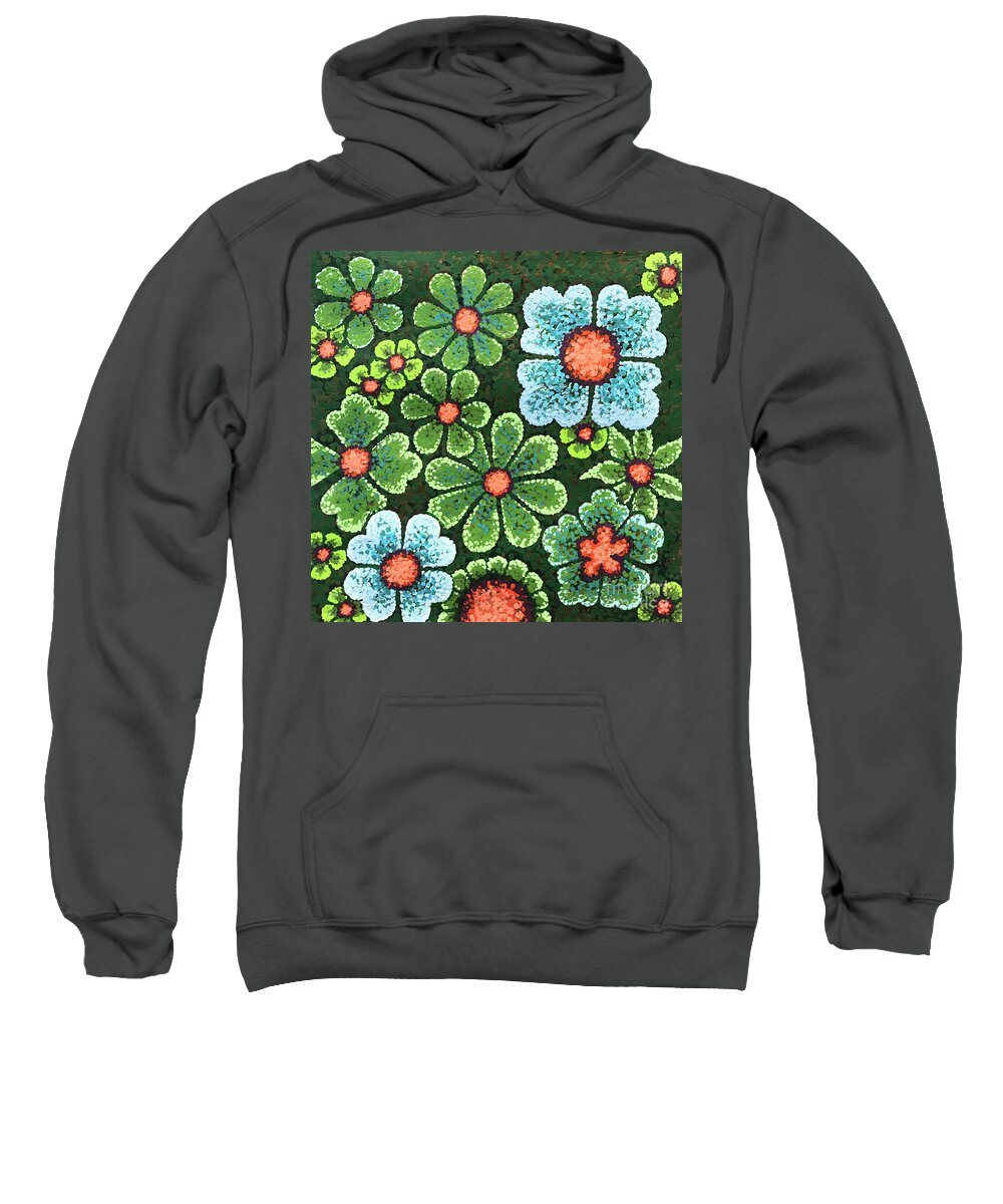 Floral Sweatshirt featuring the painting Efflorescent 10 by Amy E Fraser