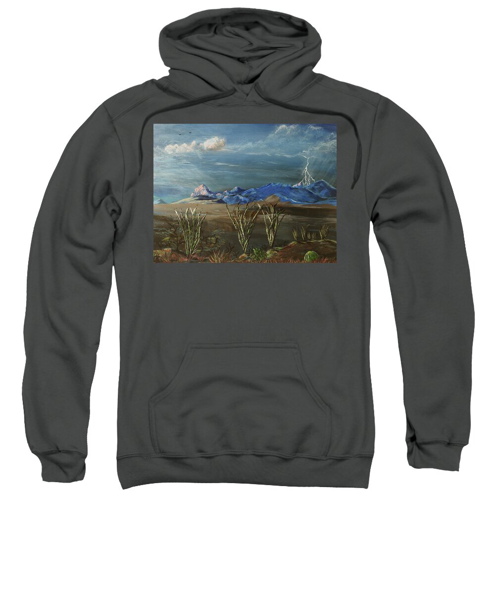 Elephant Head Sweatshirt featuring the painting Elephant Head Luminescence by Chance Kafka