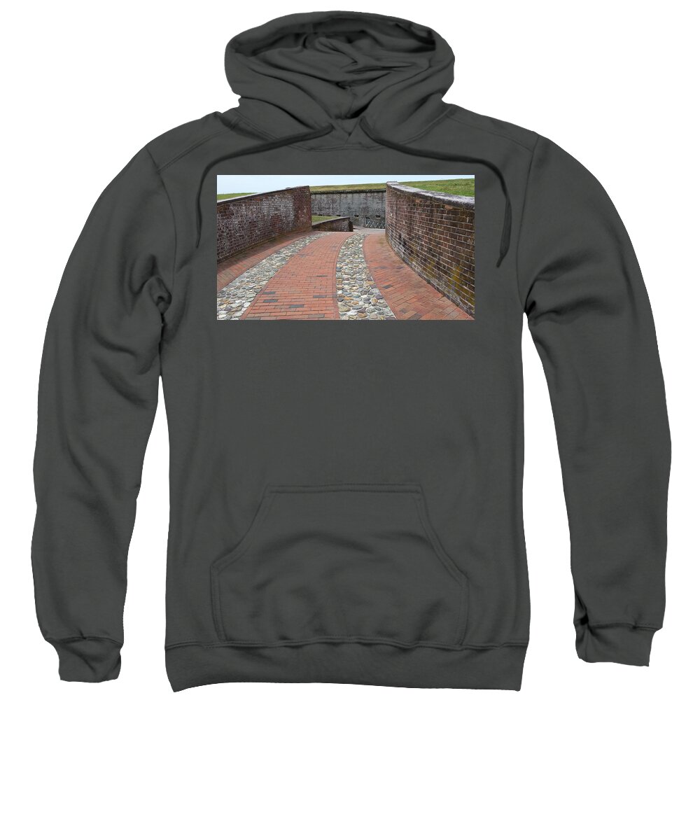 Fort Macon Entrance Sweatshirt featuring the photograph Enter Fort Macon 6 by Paddy Shaffer